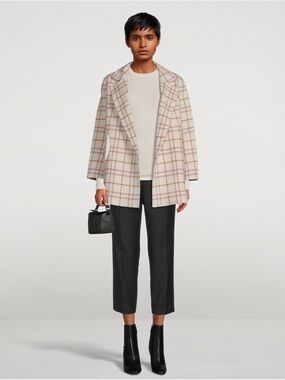 NWOT Theory Clairene Wool Plaid jacket blazer coat preppy old money quiet luxury